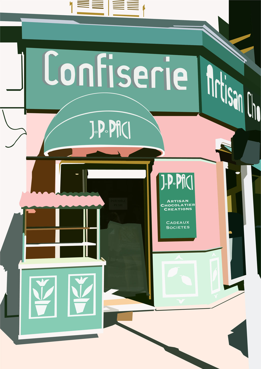 Patisseries in South of France, Art Print